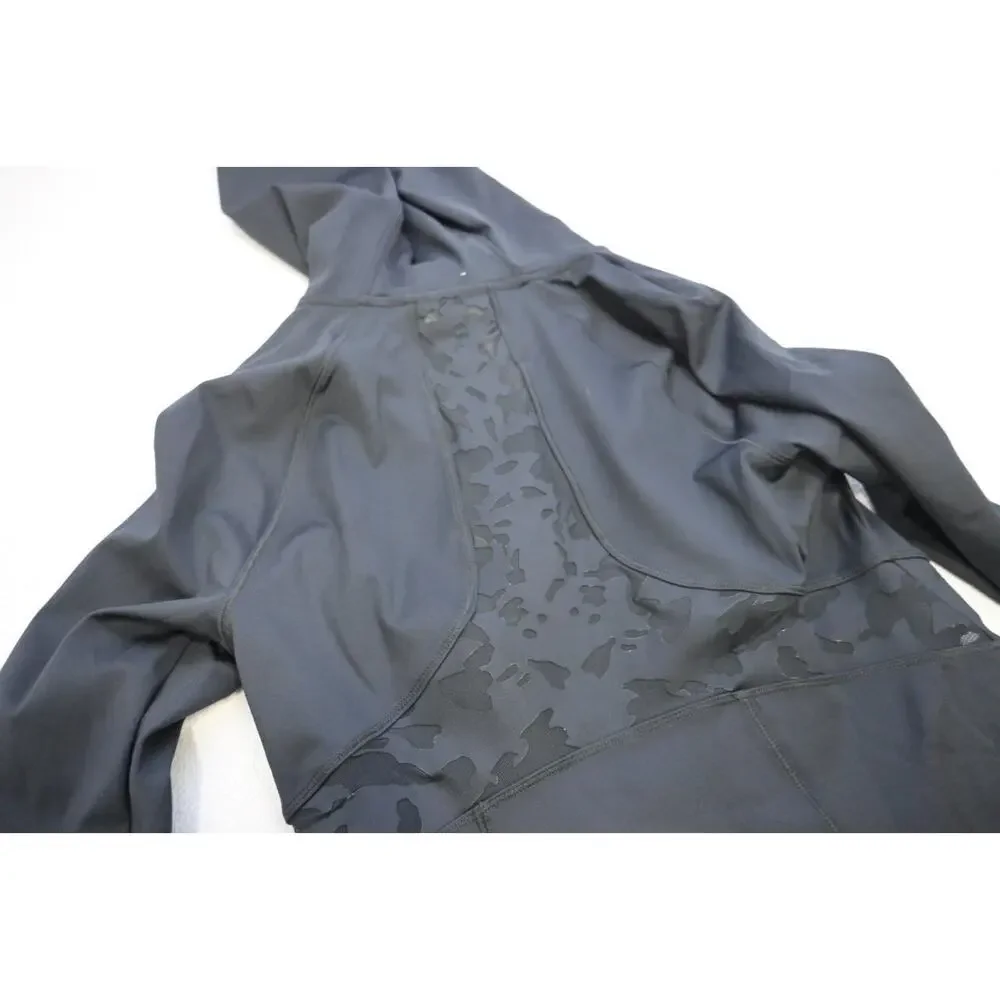 Under Armour Hoodie HeatGear Fitted Stretch Athletic Jacket Black‎ Womens Small
